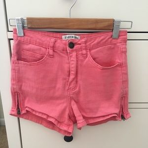 Pink high waisted shorts